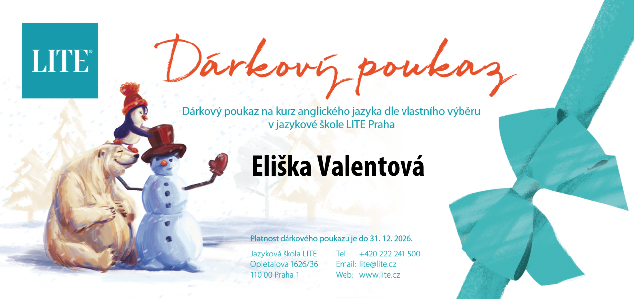 dárkový poukaz na kurz aj
