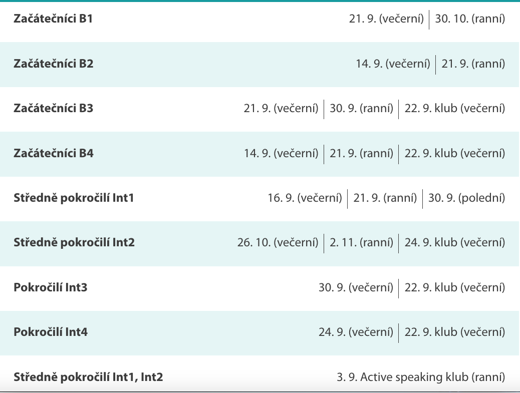 kurzy AJ v lite